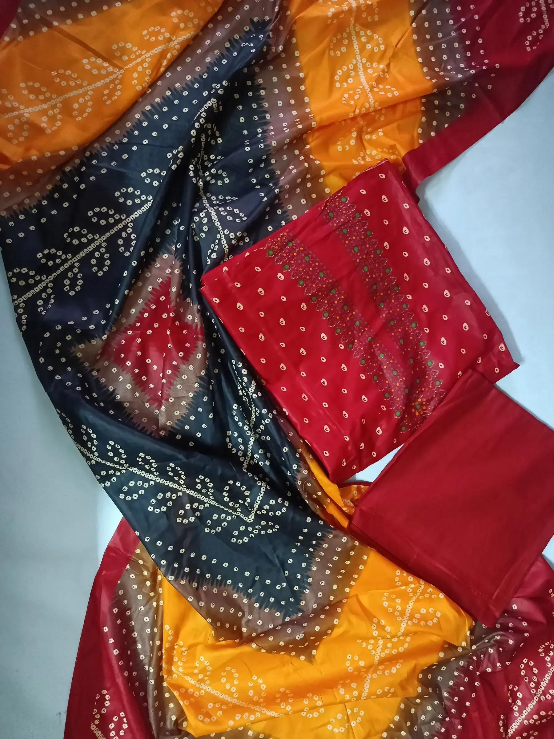Dhoop Bandhani Modal Dupatta, front view