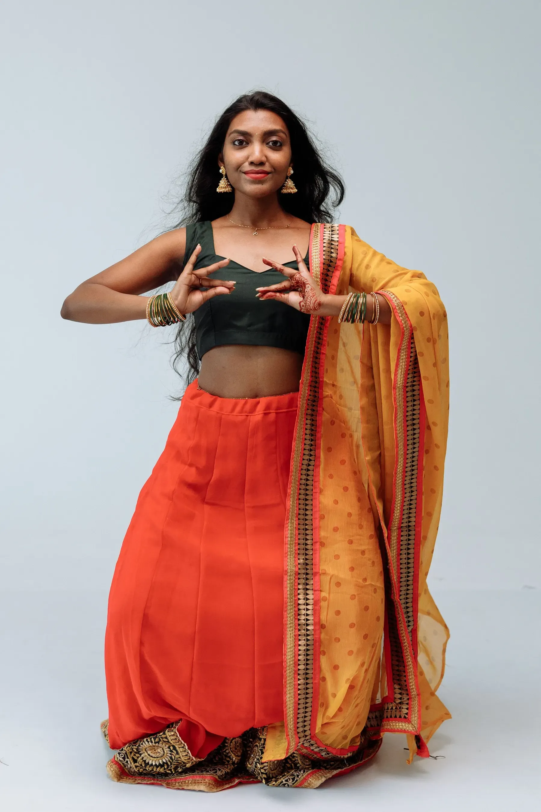 Look 2: Sindoor Georgette Lehenga Set